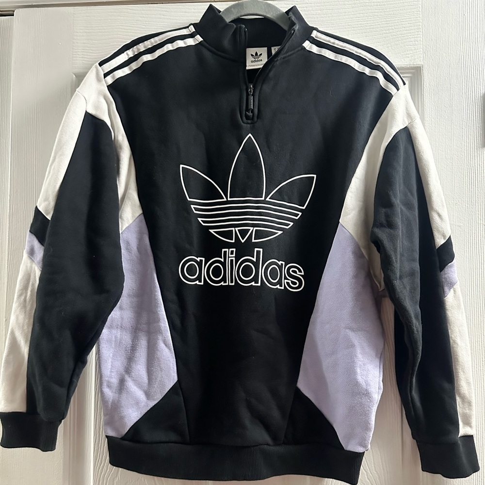 Adidas 90's Spellout Quarter Zip Sweatshirt Xxlarge B… - Gem